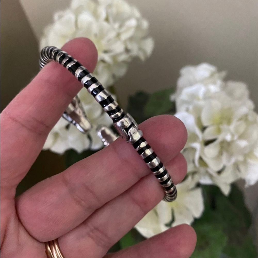 Brighton zebra bangle and earrings